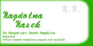 magdolna masek business card
